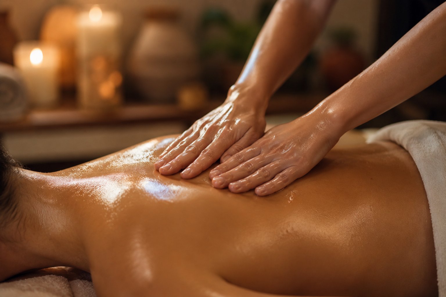 Massage aux huiles chaudes
